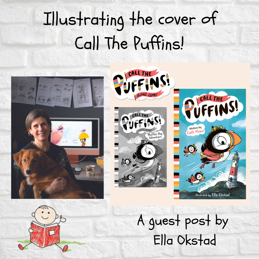 Behind The Scenes with Ella Okstad  – Illustrating The Cover of Call The Puffins!